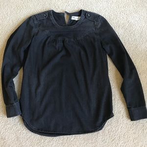 Madewell black denim shirt